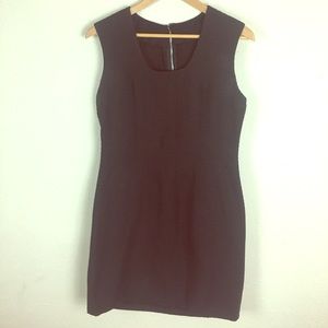 3 for $30- Vintage 1960s Black Textured Mini Dress